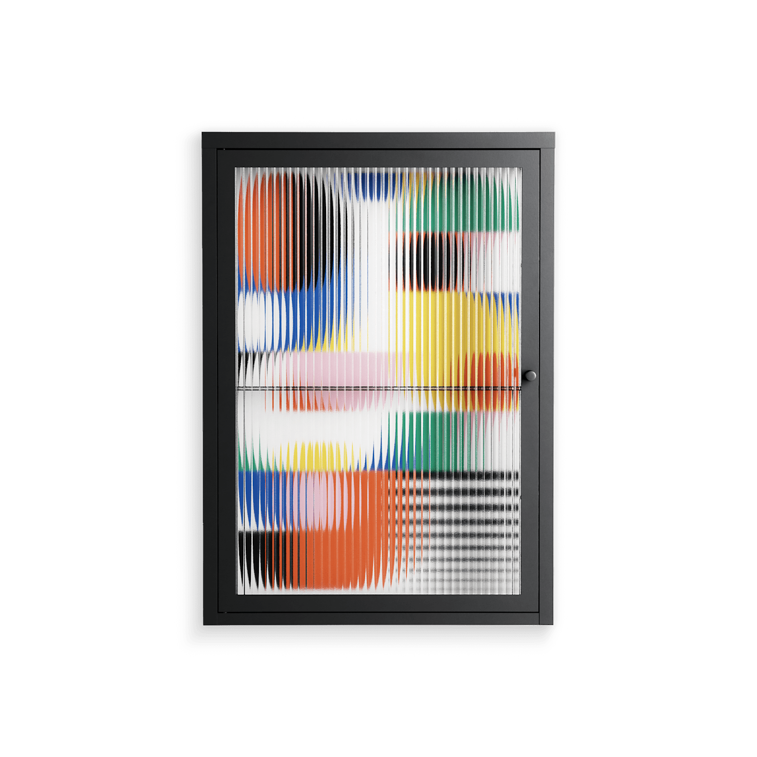 Murano - Wall Cabinet - Vratislav Pecka - Antracite - Reeded glass