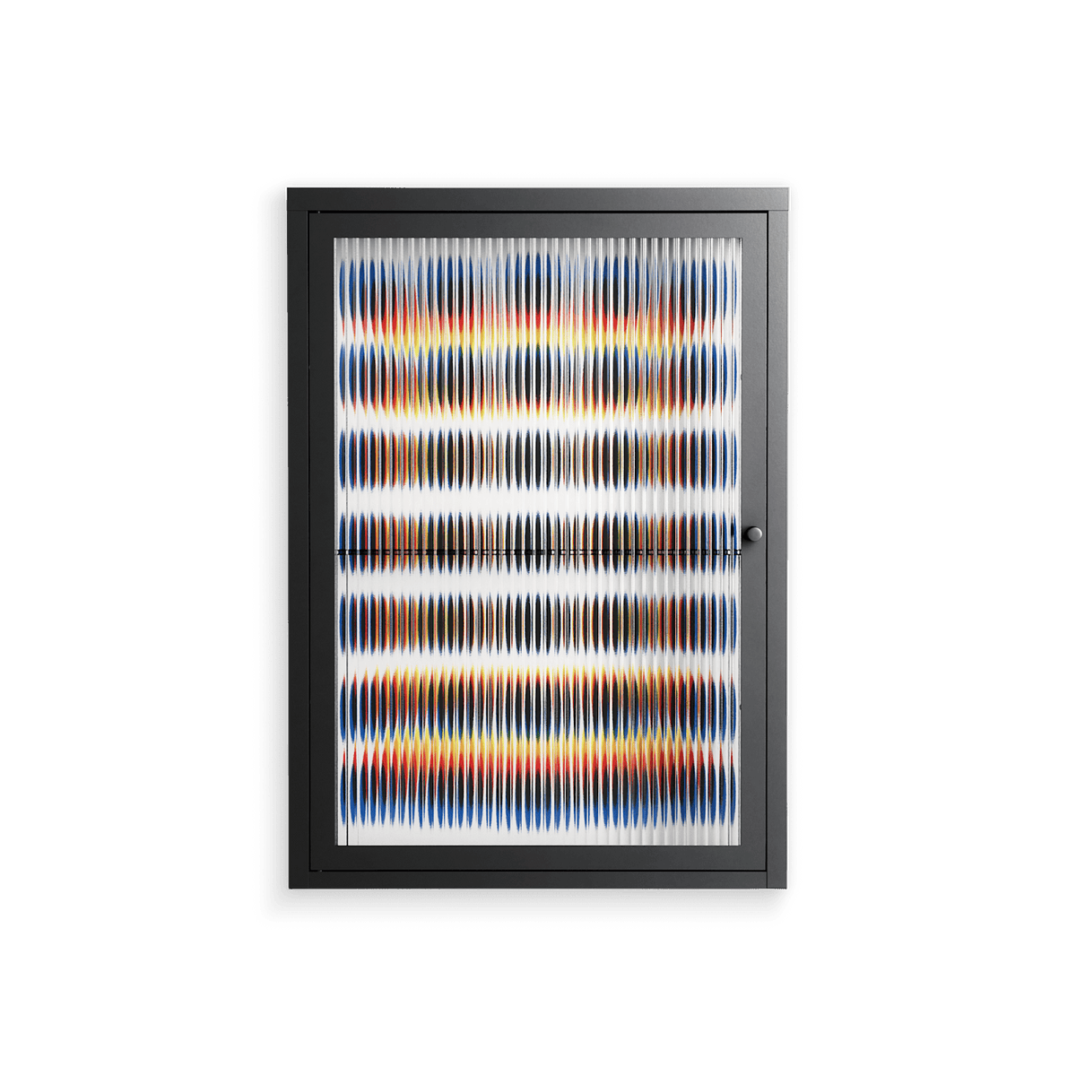 Perspektiva - Wall Cabinet - Vratislav Pecka - Antracite - Reeded glass