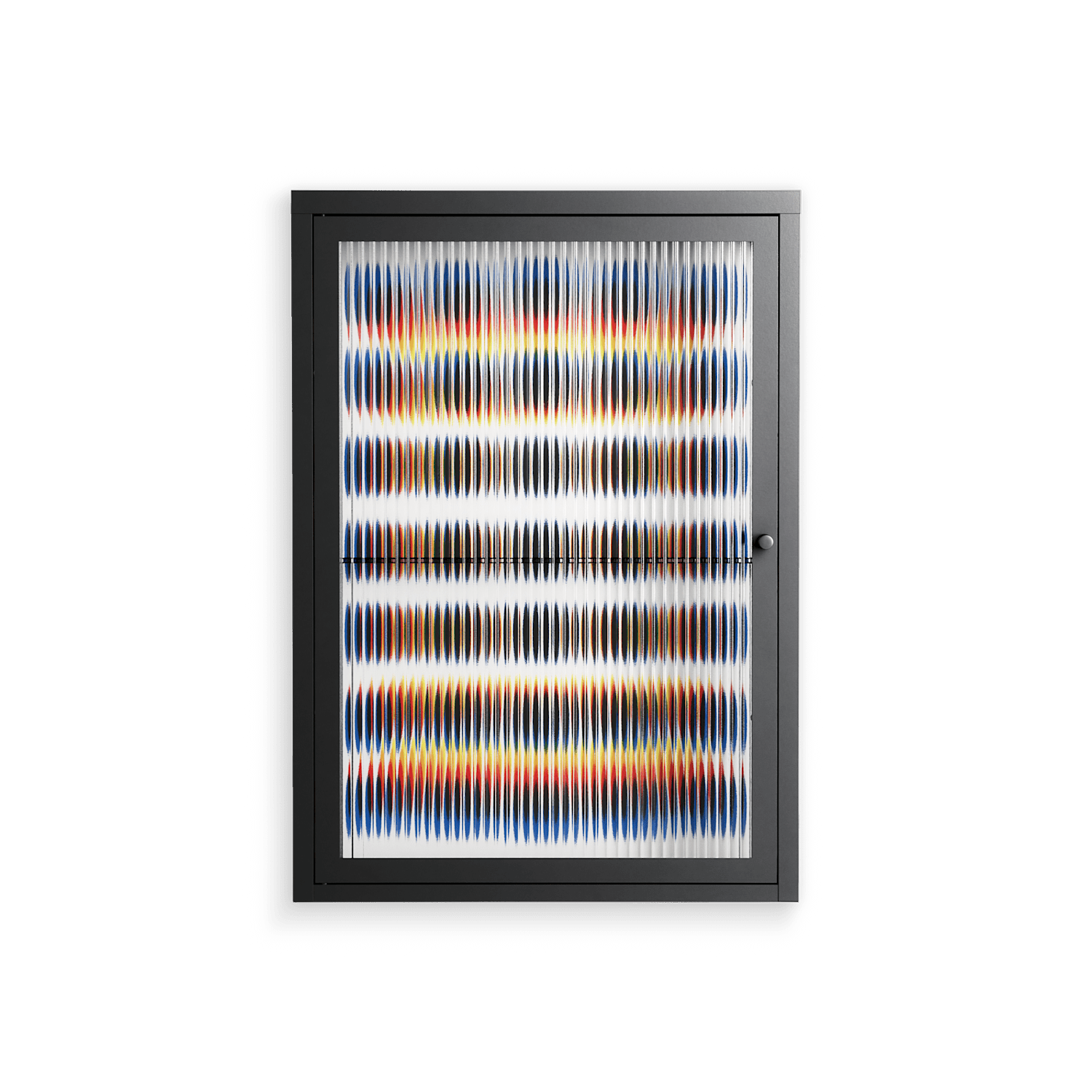 Perspektiva - Wall Cabinet - Vratislav Pecka - Antracite - Reeded glass