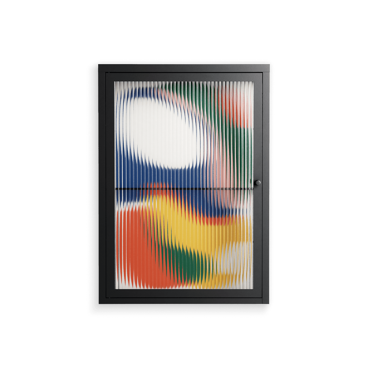 Spilled Paint - Wall Cabinet - Vratislav Pecka - Antracite - Reeded glass