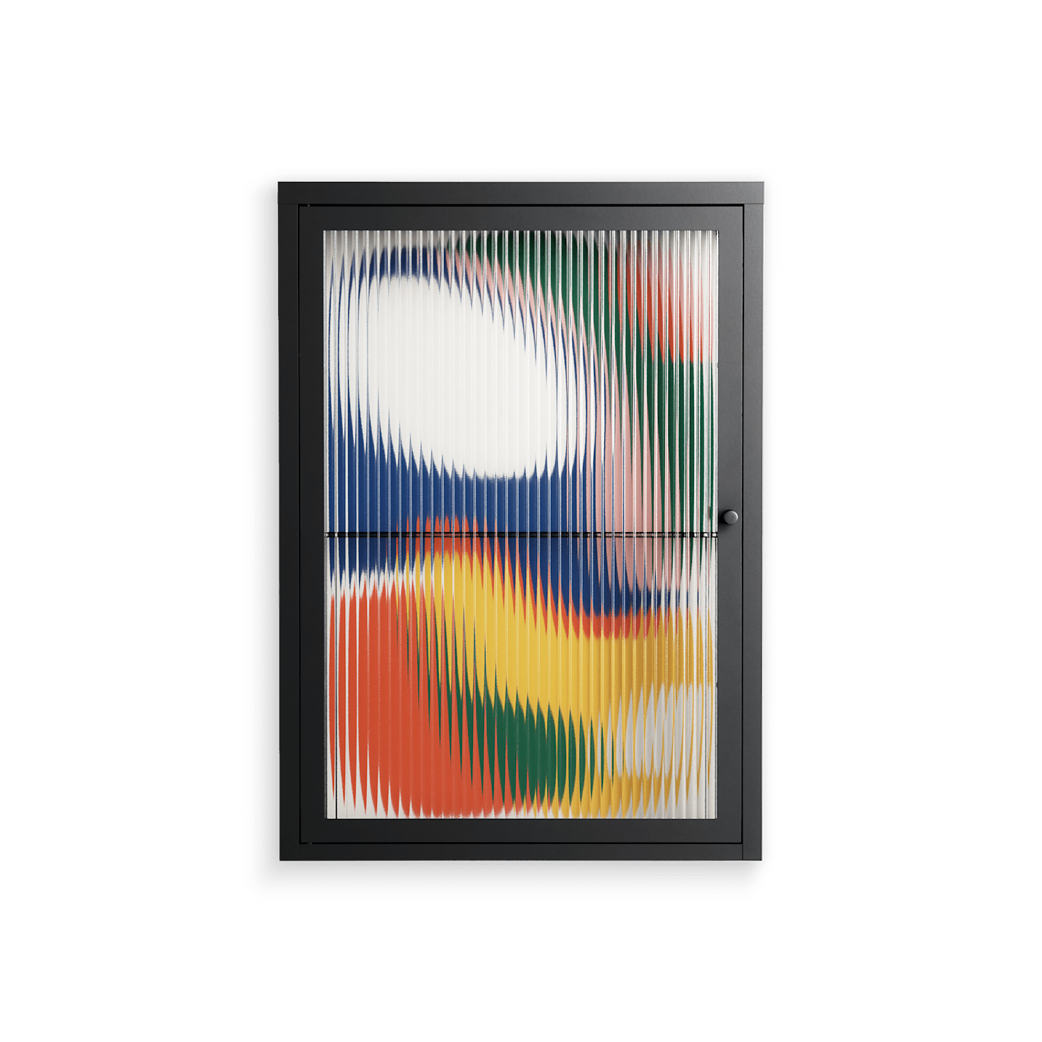 Spilled Paint - Wall Cabinet - Vratislav Pecka - Antracite - Reeded glass