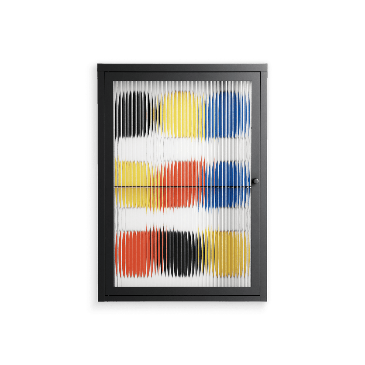 Springs - Wall Cabinet - Vratislav Pecka - Antracite - Reeded glass