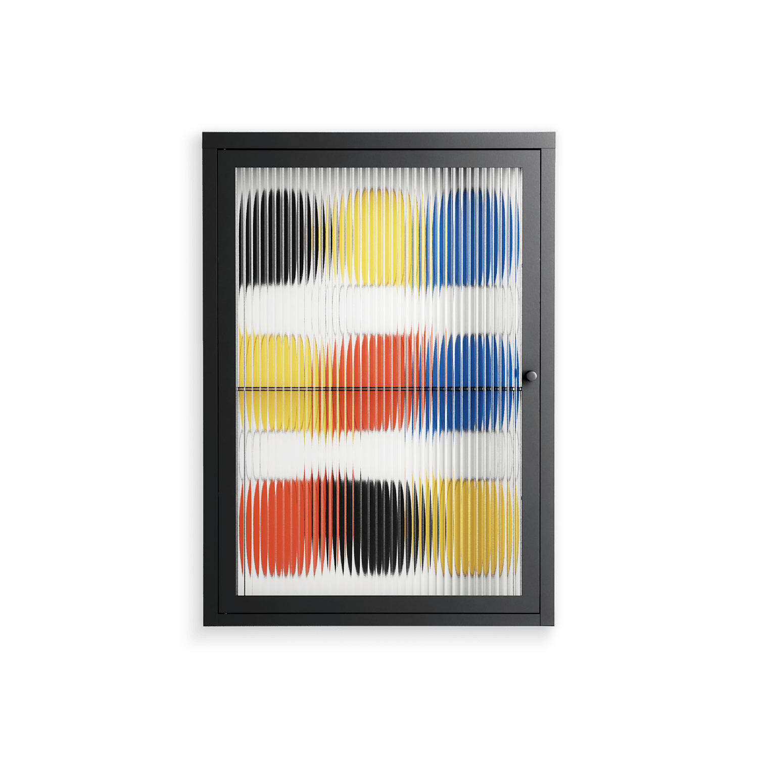 Springs - Wall Cabinet - Vratislav Pecka - Antracite - Reeded glass