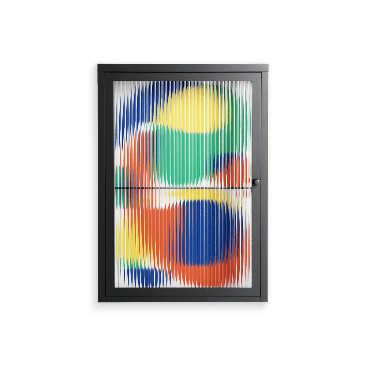 Vibrante - Wall Cabinet - Vratislav Pecka - Antracite - Reeded glass