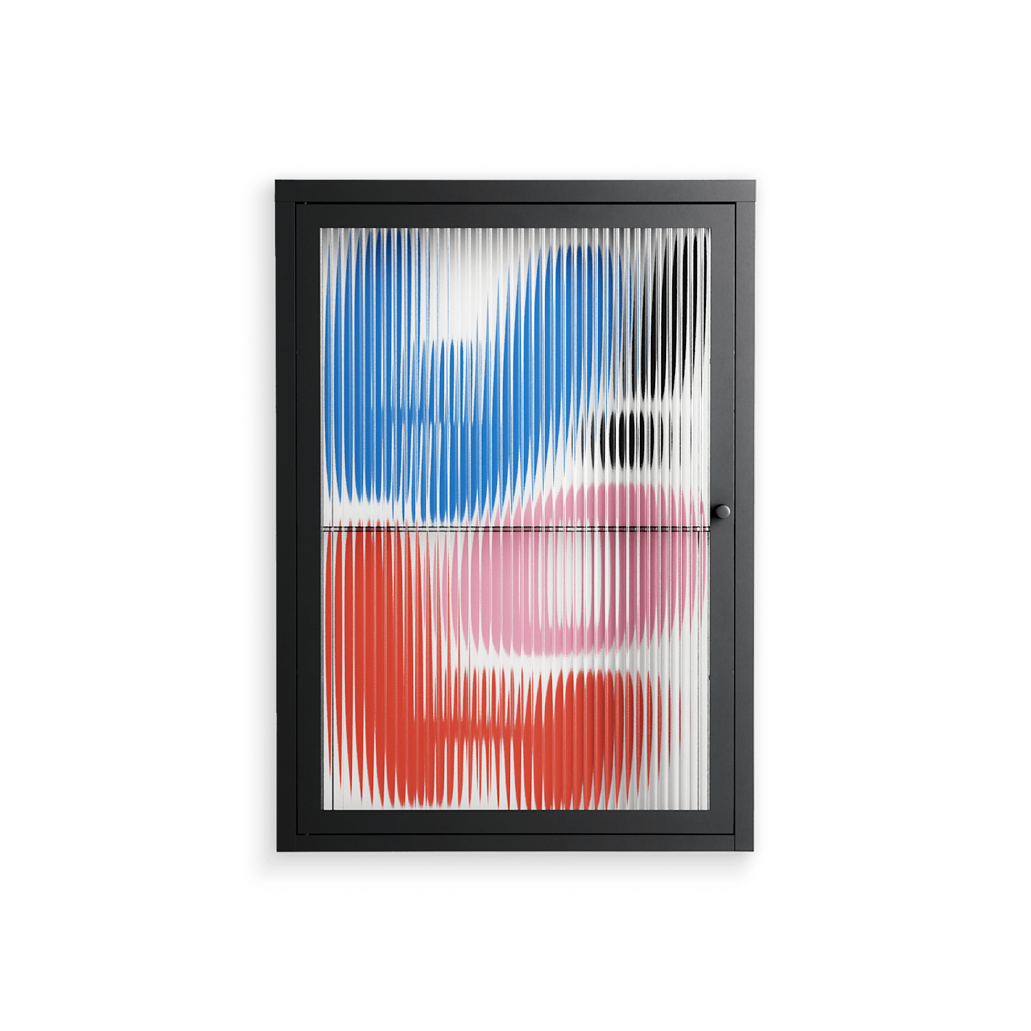 Wow - Wall Cabinet - Vratislav Pecka - Antracite - Reeded glass