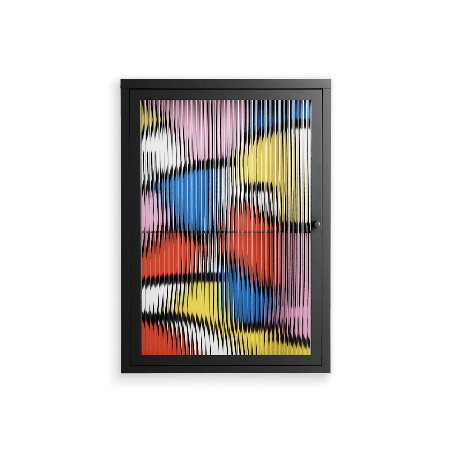 Yo - Wall Cabinet - Vratislav Pecka - Antracite - Reeded glass