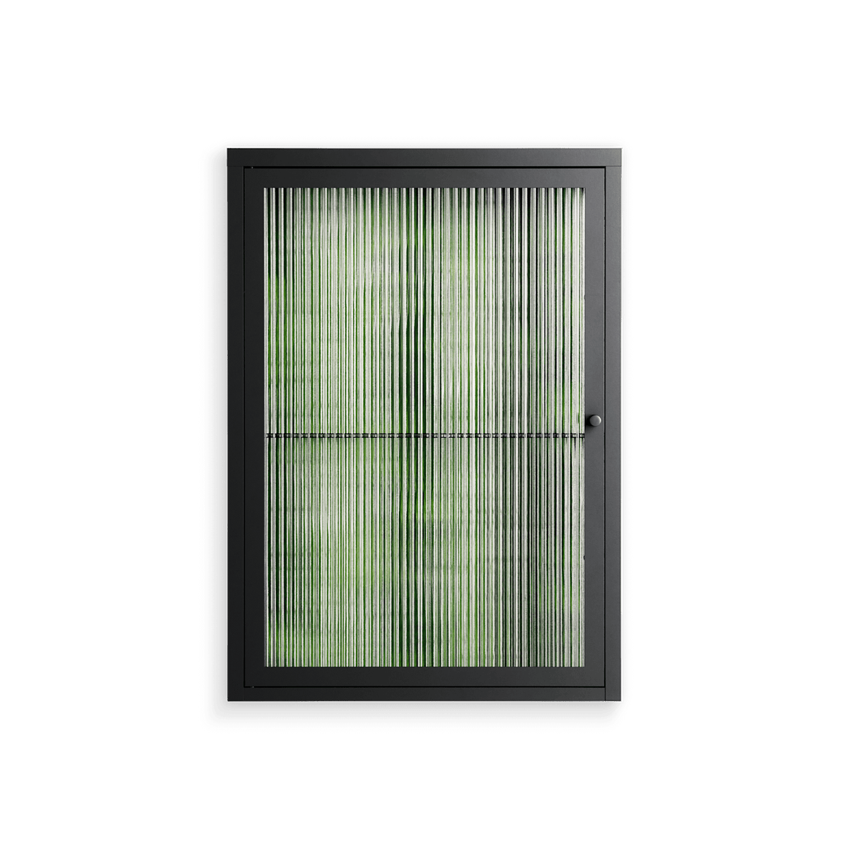 Björkskog - Wall Cabinet - Nur Rydberg - Antracite - Reeded glass