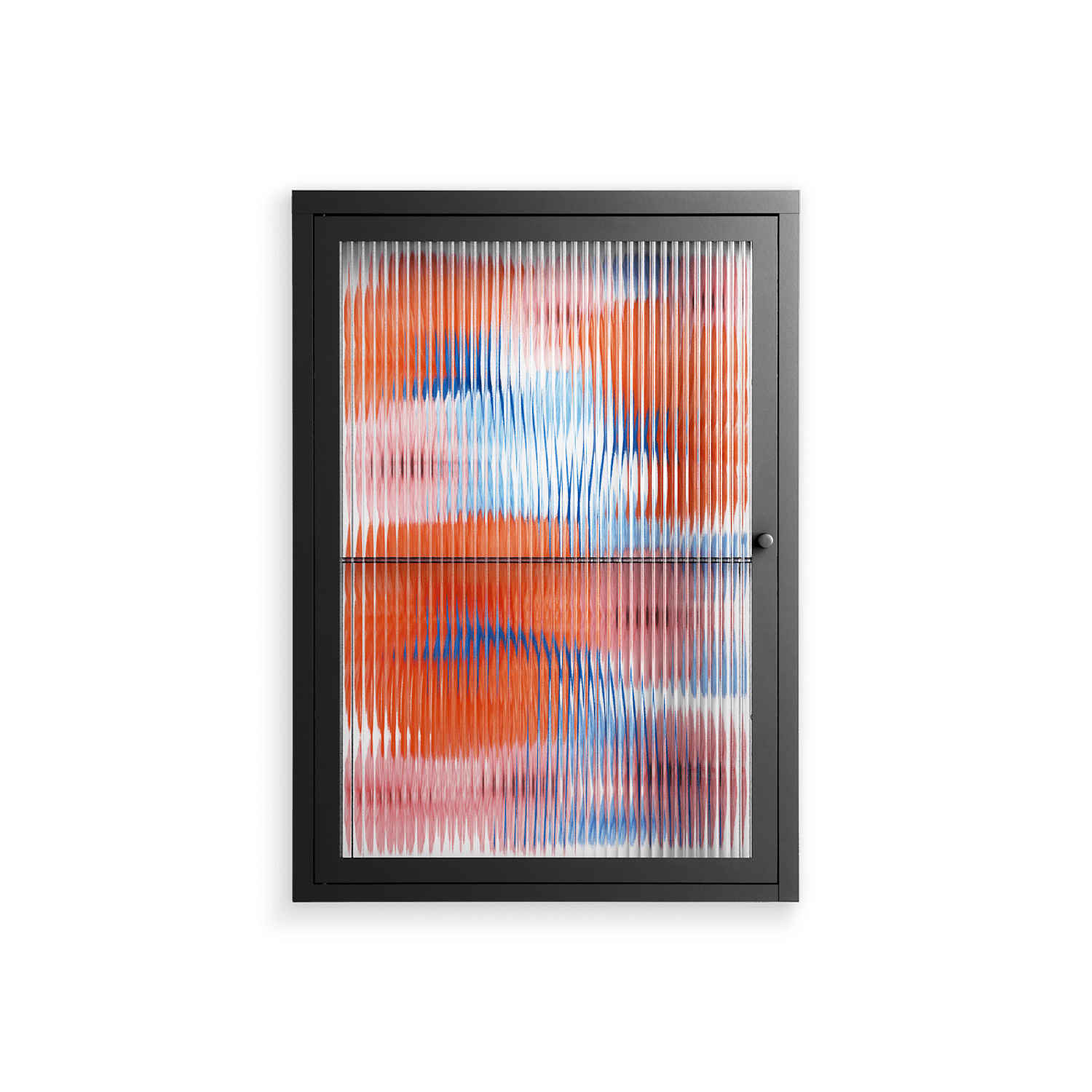 Big Orange Blooms - Wall Cabinet - Katie O’Shea - Antracite - Reeded glass