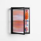 Big Orange Blooms - Wall Cabinet - Katie O’Shea - Antracite - Reeded glass