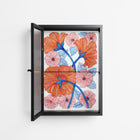Big Orange Blooms - Wall Cabinet - Katie O’Shea - Antracite - Reeded glass