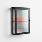 Big Orange Blooms 2 - Wall Cabinet - Katie O’Shea - Antracite - Reeded glass