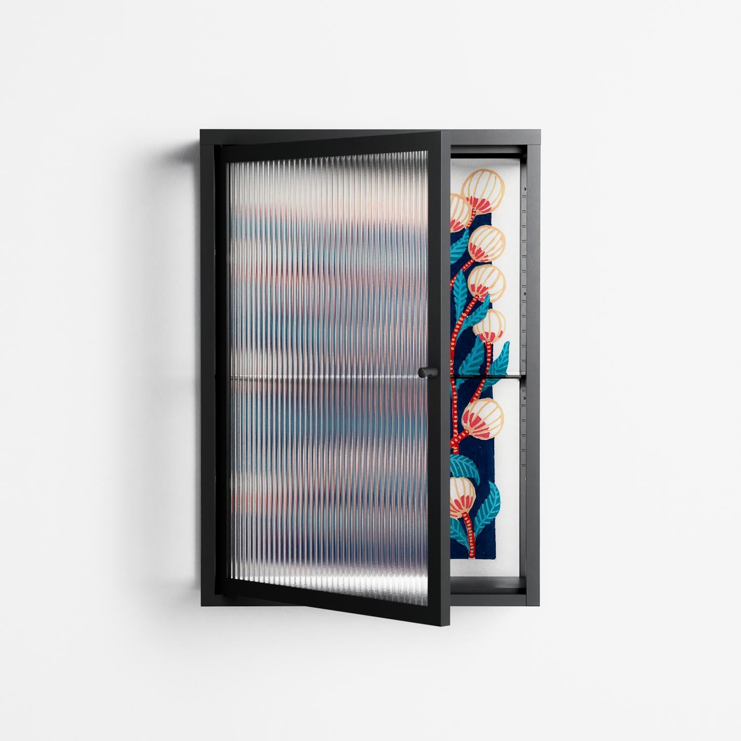 Gooseberries - Wall Cabinet - Katie O’Shea - Antracite - Reeded glass