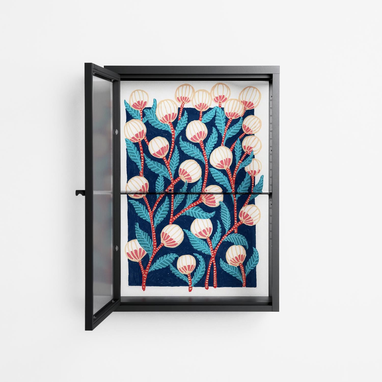 Gooseberries - Wall Cabinet - Katie O’Shea - Antracite - Reeded glass
