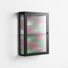 Pink Floras - Wall Cabinet - Katie O’Shea - Antracite - Reeded glass