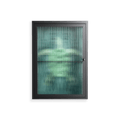 Turtle With Kelp - Wall Cabinet - Katie O’Shea - Antracite - Reeded glass