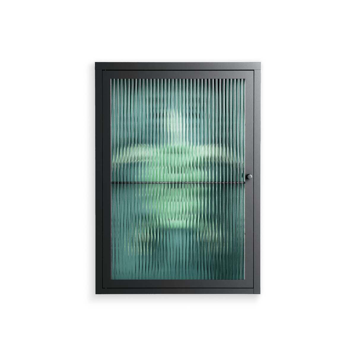 Turtle With Kelp - Wall Cabinet - Katie O’Shea - Antracite - Reeded glass