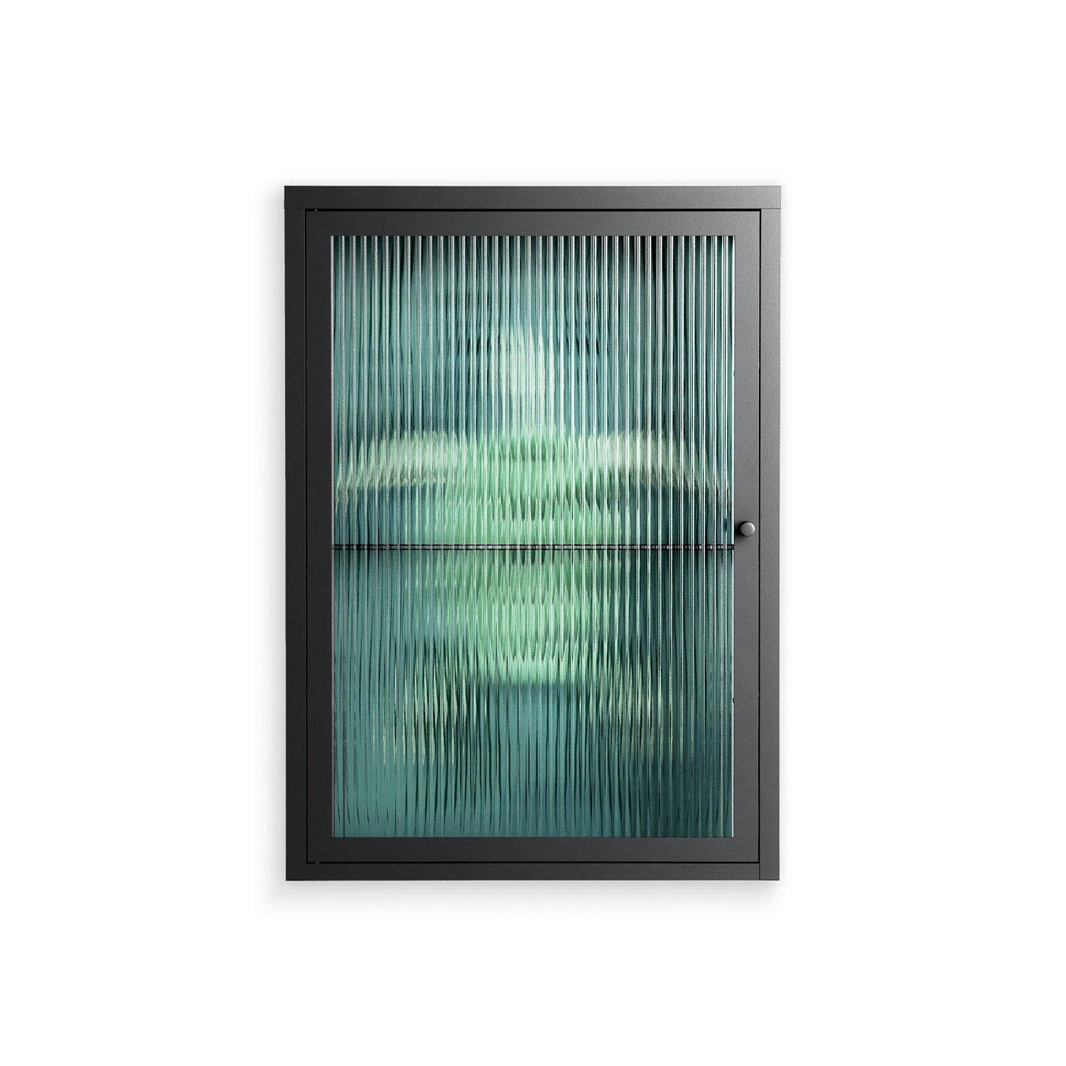 Turtle With Kelp - Wall Cabinet - Katie O’Shea - Antracite - Reeded glass
