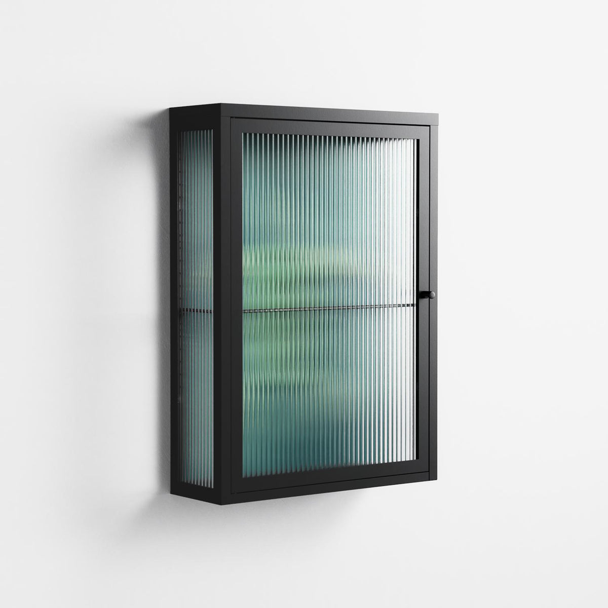 Turtle Without Kelp - Wall Cabinet - Katie O’Shea - Antracite - Reeded glass