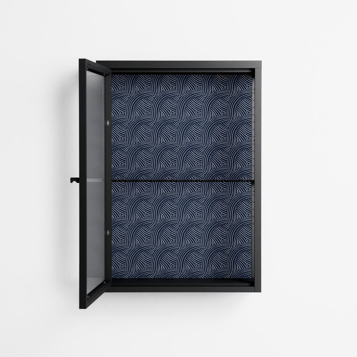 Basket Weave - Wall Cabinet - Katie O’Shea - Antracite - Reeded glass