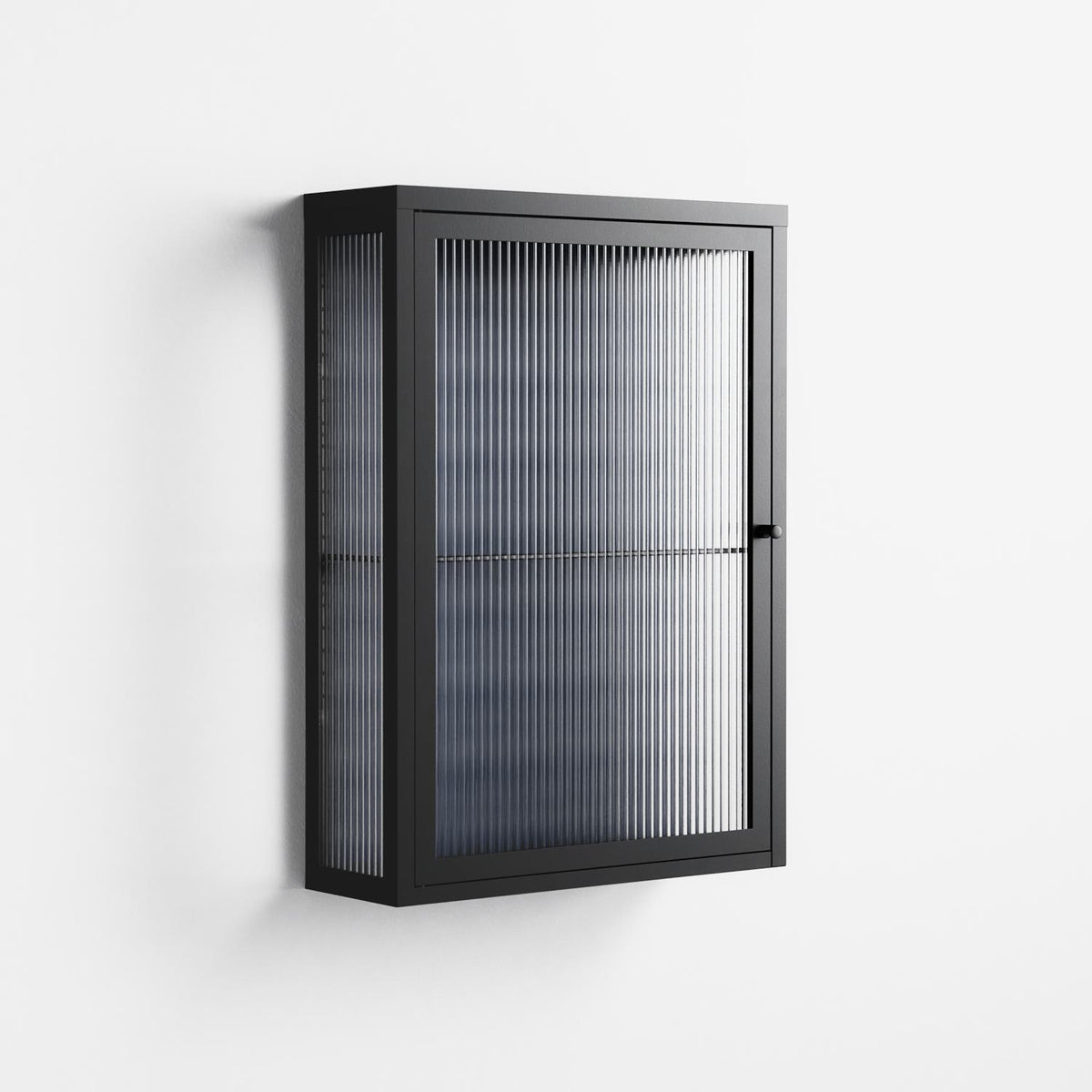 Basket Weave - Wall Cabinet - Katie O’Shea - Antracite - Reeded glass