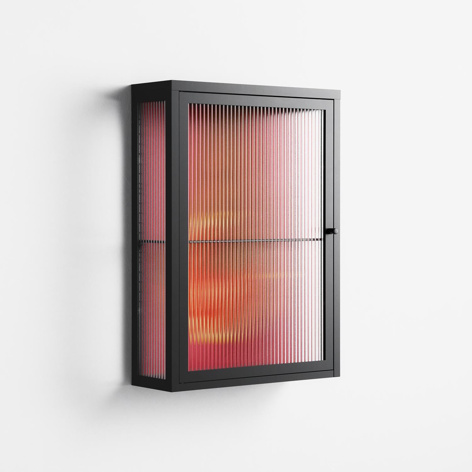 Fruit Love Pink - Wall Cabinet - Raissa Oltmanns - Antracite - Reeded glass