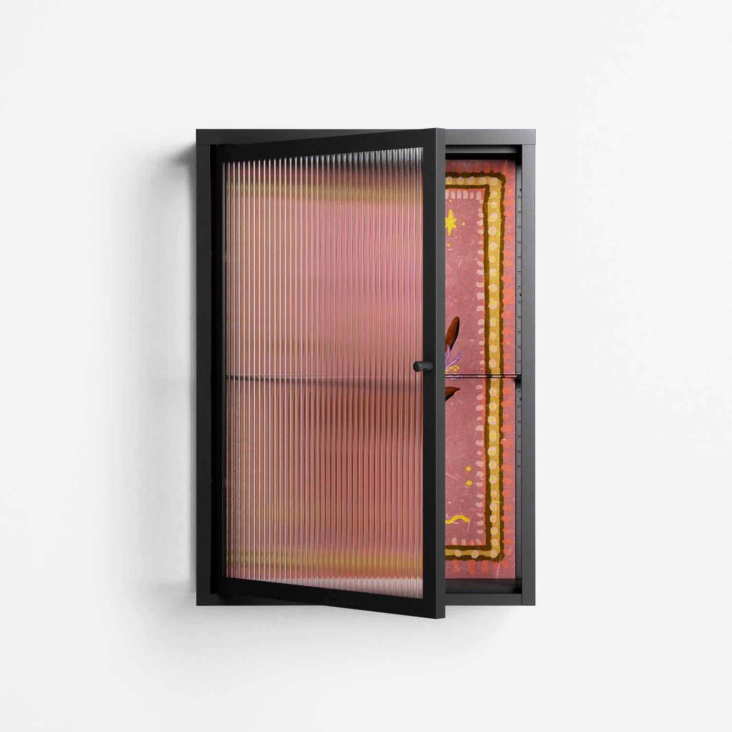Connect With Nature - Wall Cabinet - Raissa Oltmanns - Antracite - Reeded glass
