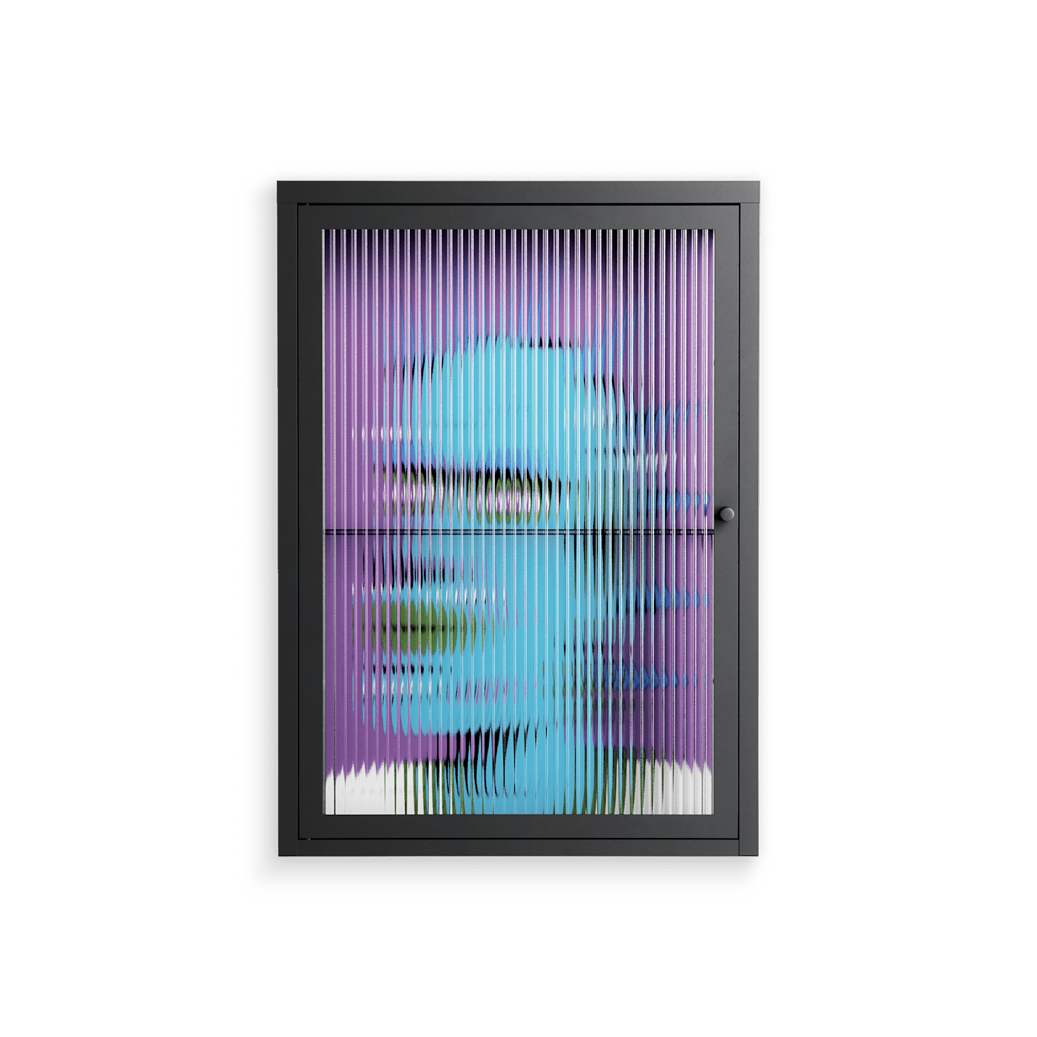 Punkrocker - Wall Cabinet - Cezar Berje - Antracite - Reeded glass