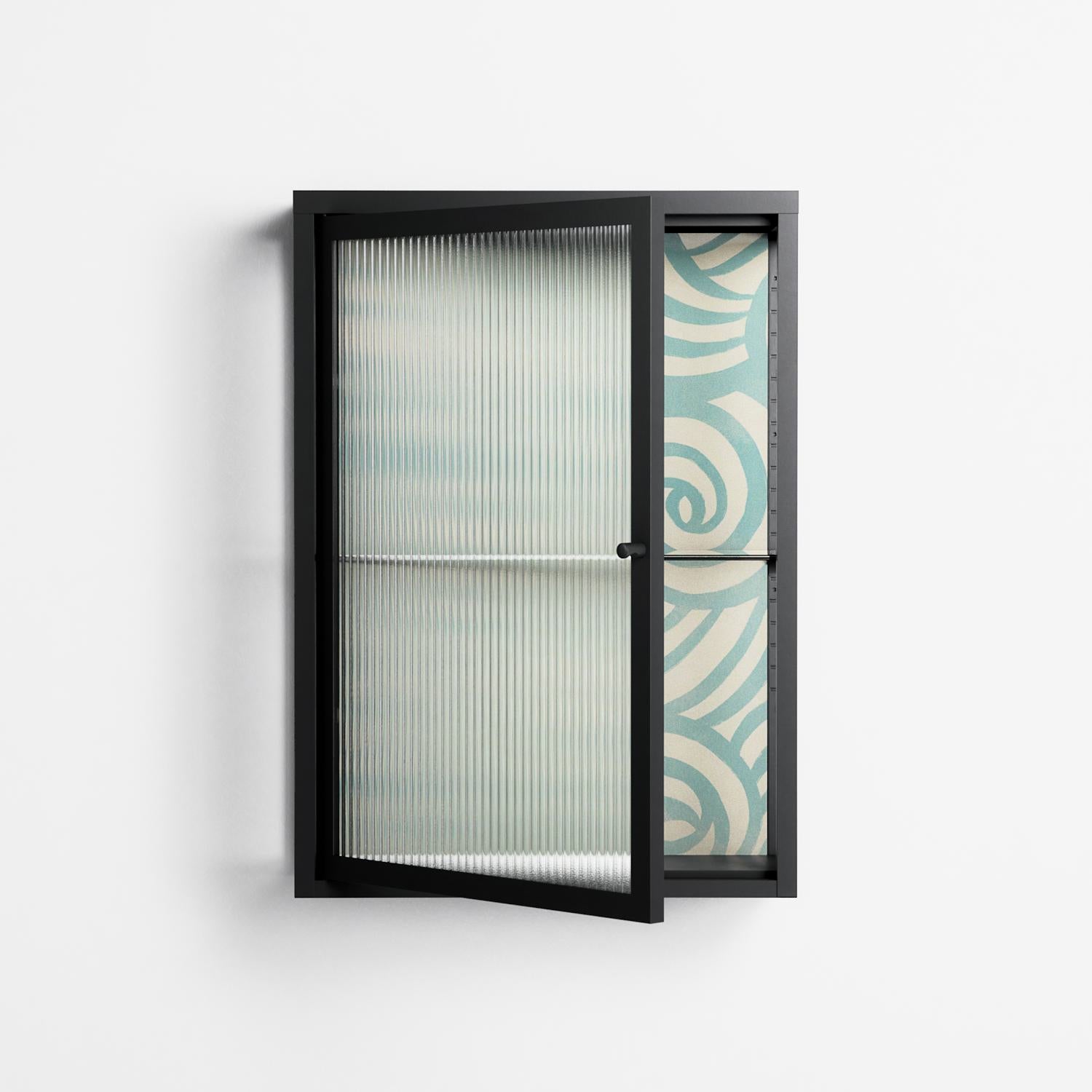 Epic Swirl - Wall Cabinet - Amy Suther - Antracite - Reeded glass