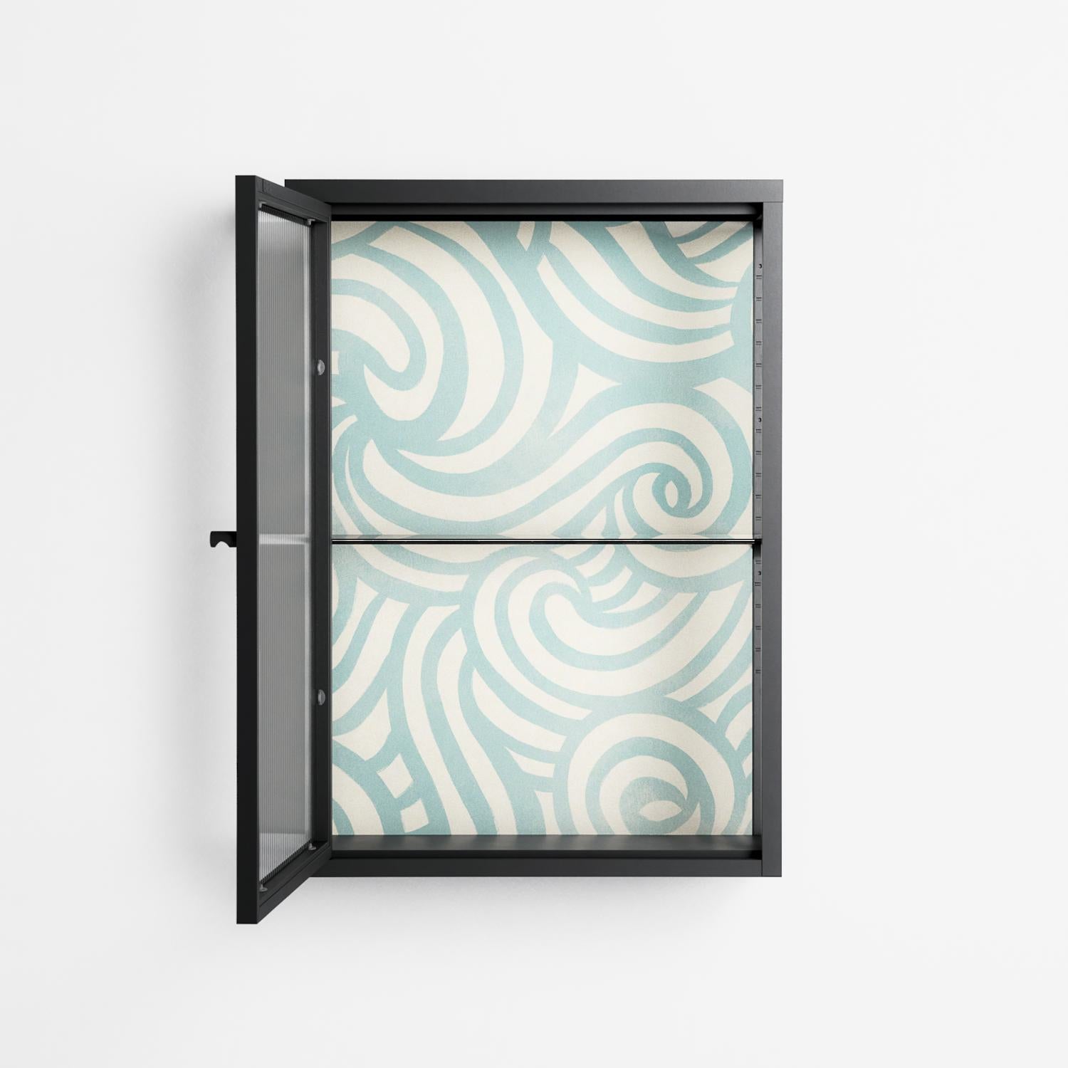 Epic Swirl - Wall Cabinet - Amy Suther - Antracite - Reeded glass