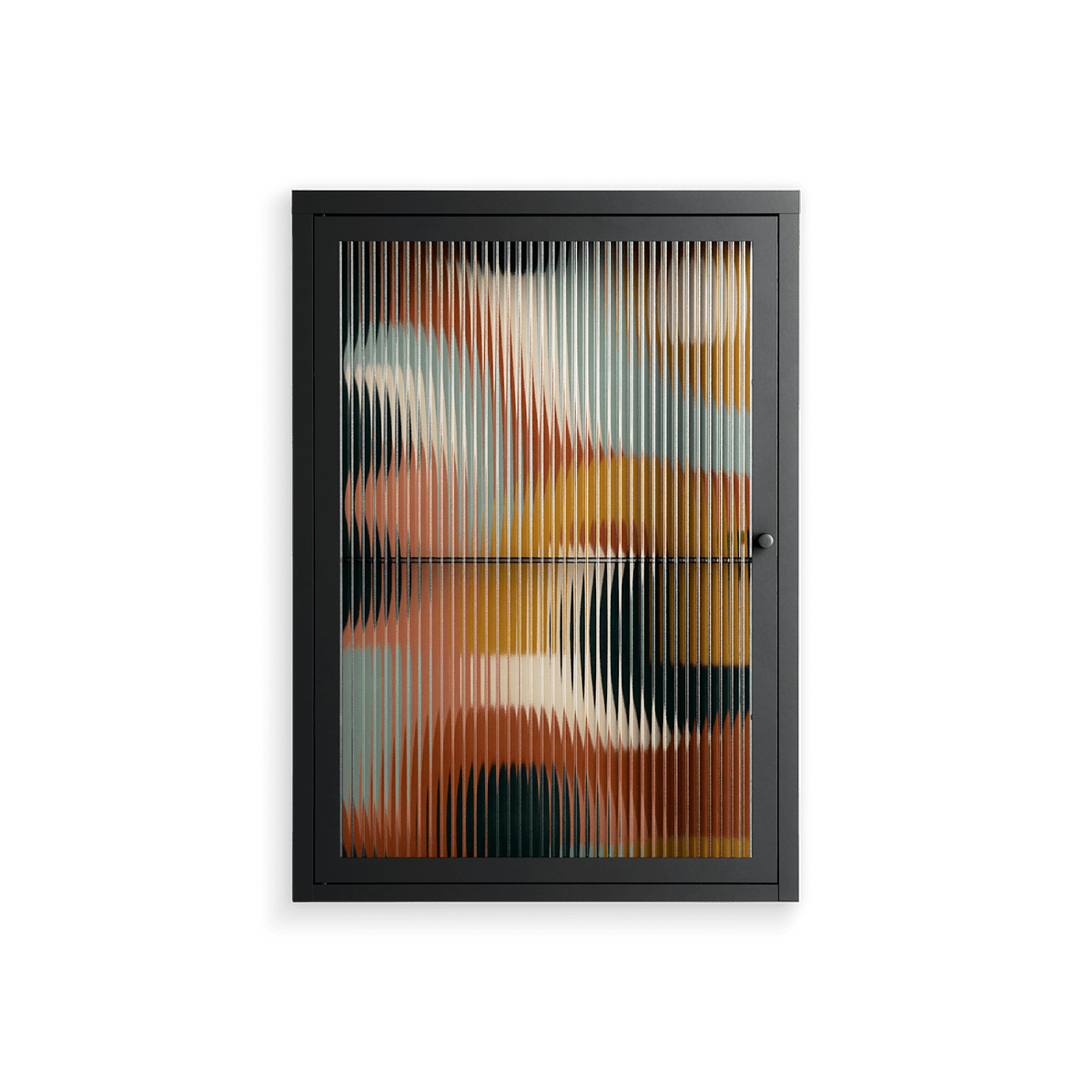 Abstract Sunrise - Wall Cabinet - Amy Suther - Antracite - Reeded glass