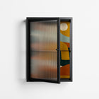 Abstract Sunrise - Wall Cabinet - Amy Suther - Antracite - Reeded glass