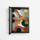 Abstract Sunrise - Wall Cabinet - Amy Suther - Antracite - Reeded glass