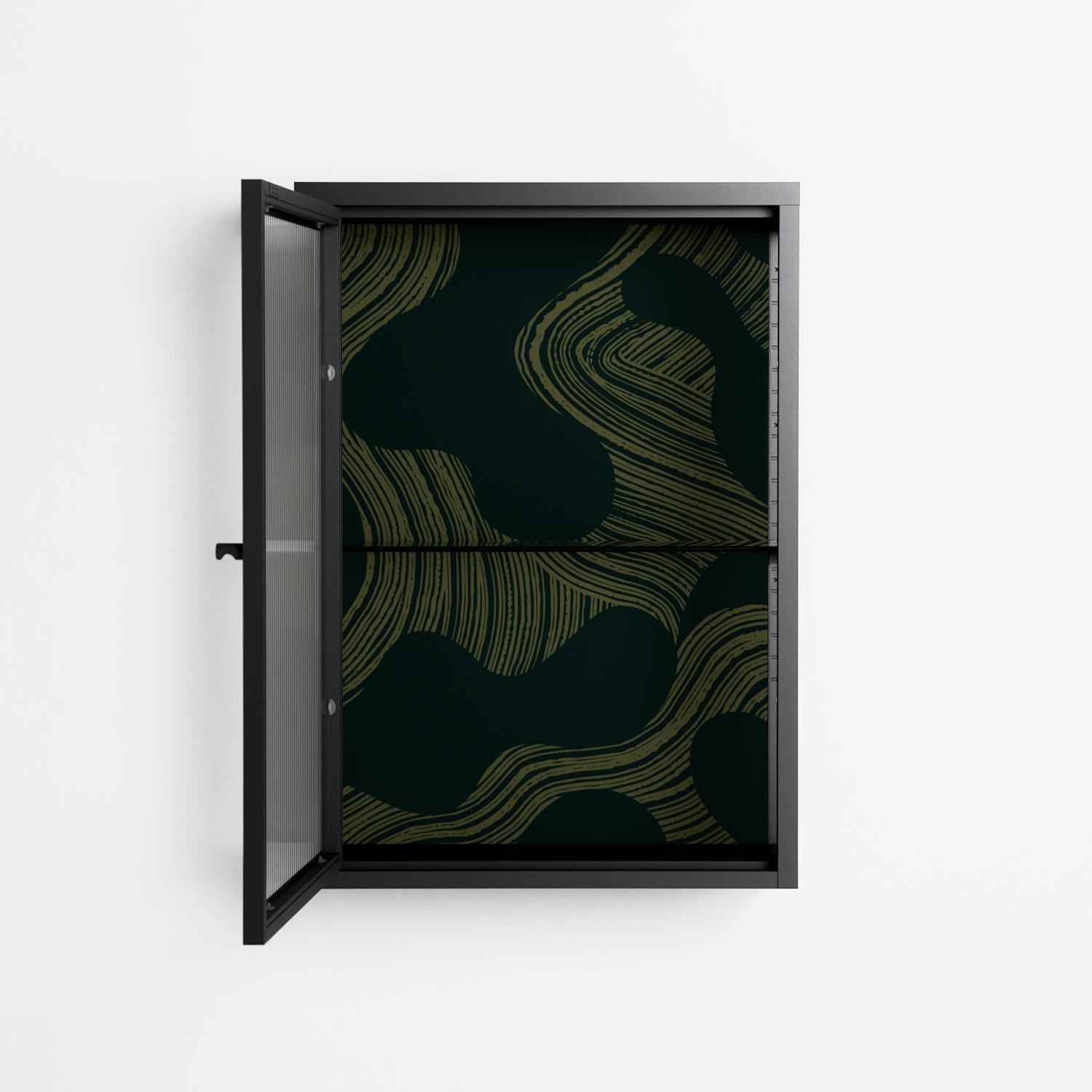 Midnight Dune - Wall Cabinet - Amy Suther - Antracite - Reeded glass