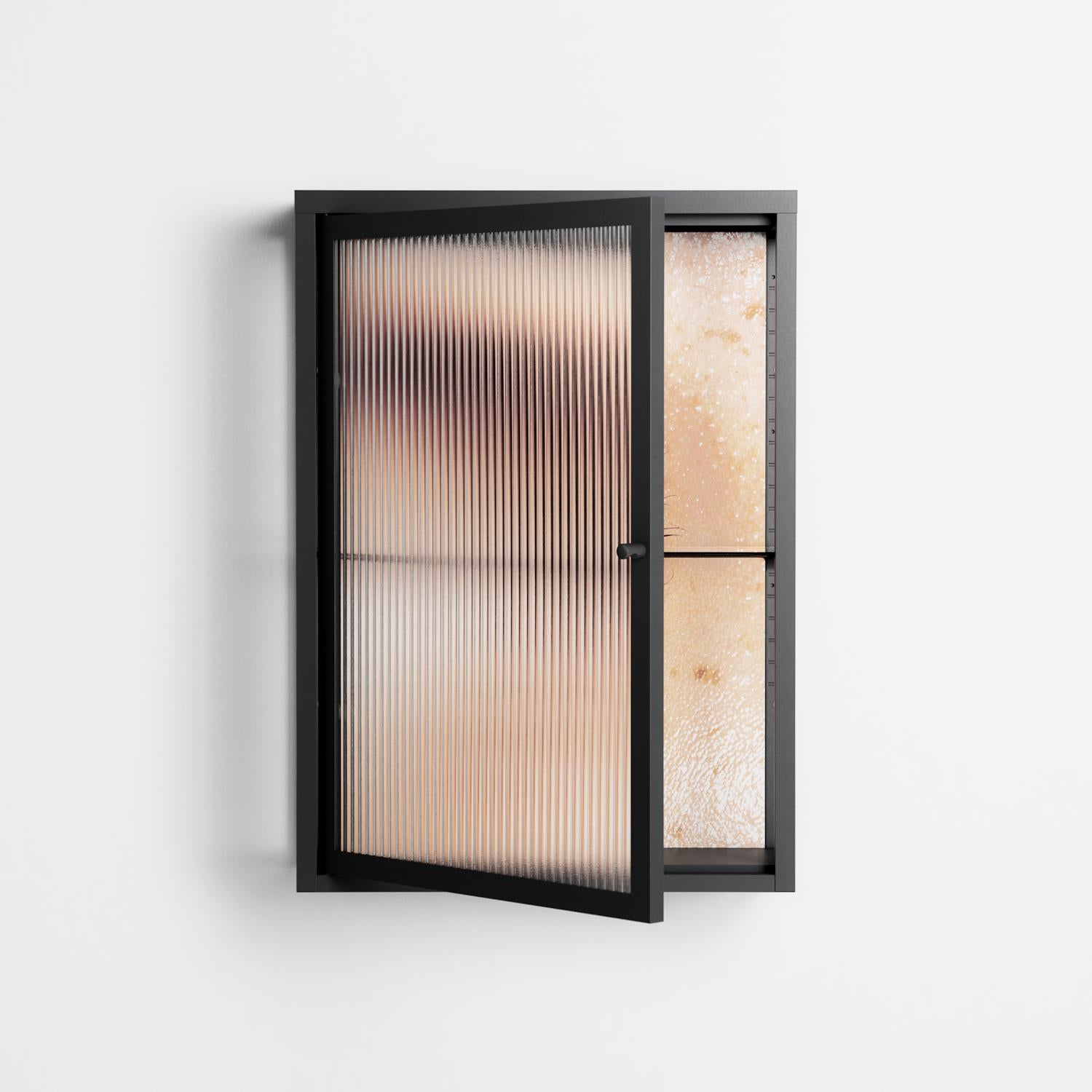 Glow - Wall Cabinet - Nadia Ryder - Antracite - Reeded glass