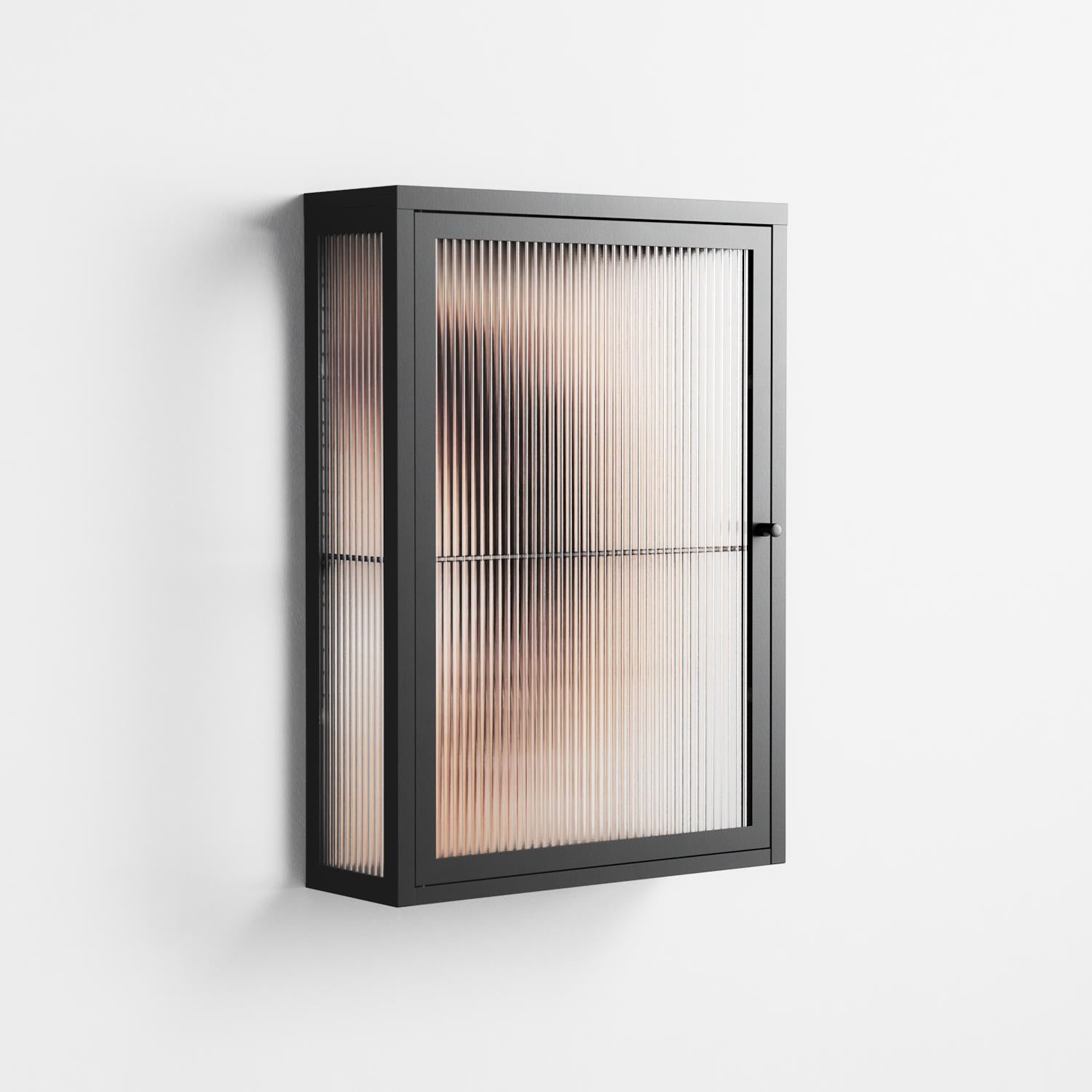 Glow - Wall Cabinet - Nadia Ryder - Antracite - Reeded glass