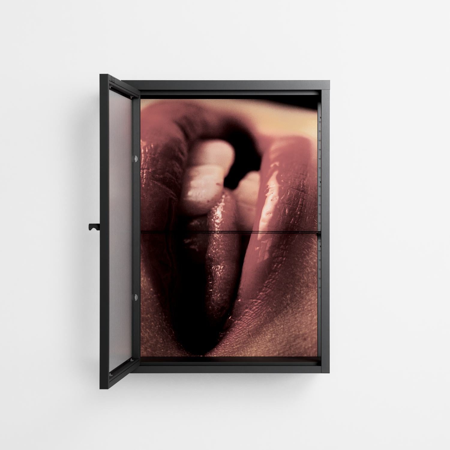 Red 2 - Wall Cabinet - Nadia Ryder - Antracite - Reeded glass