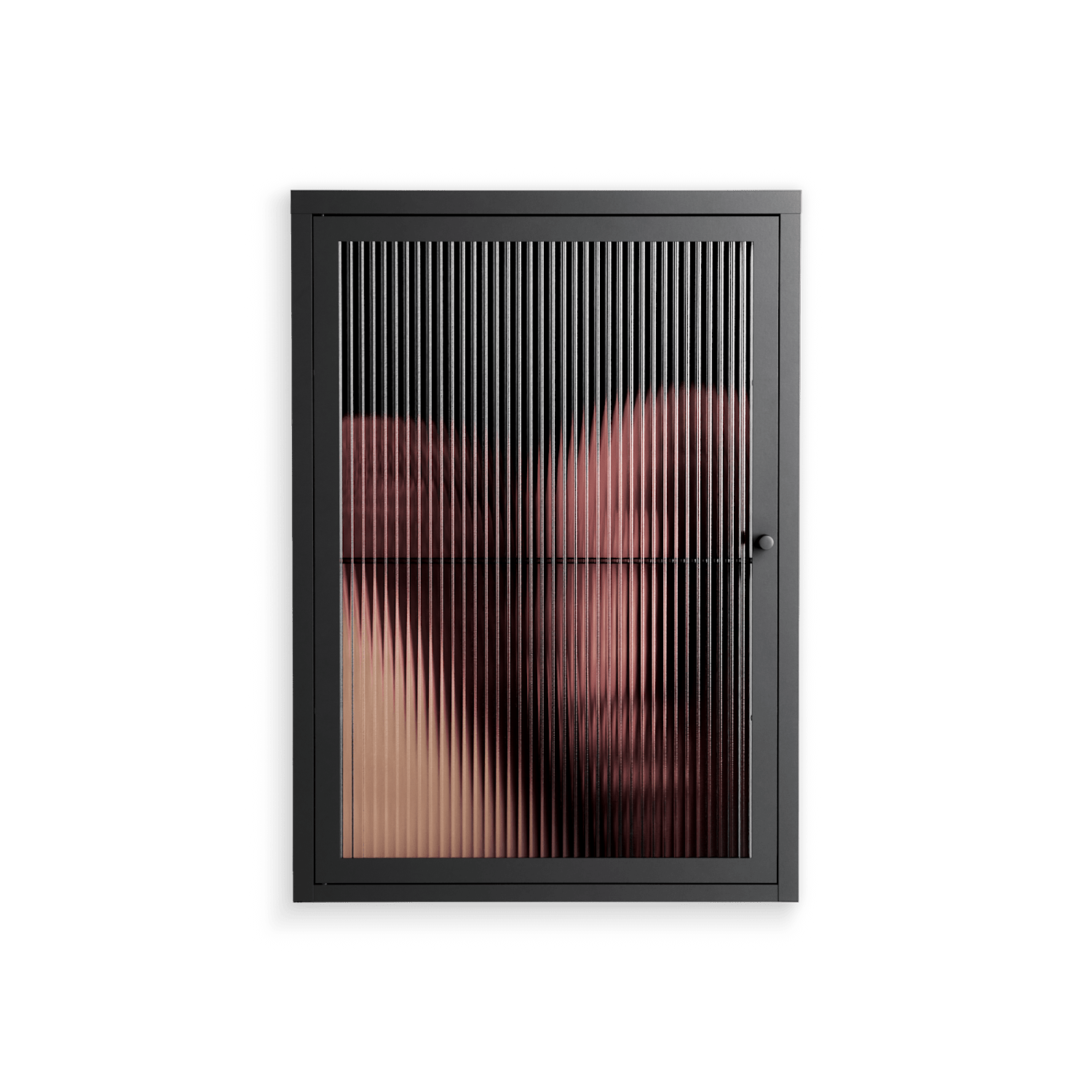 Red 3 - Wall Cabinet - Nadia Ryder - Antracite - Reeded glass