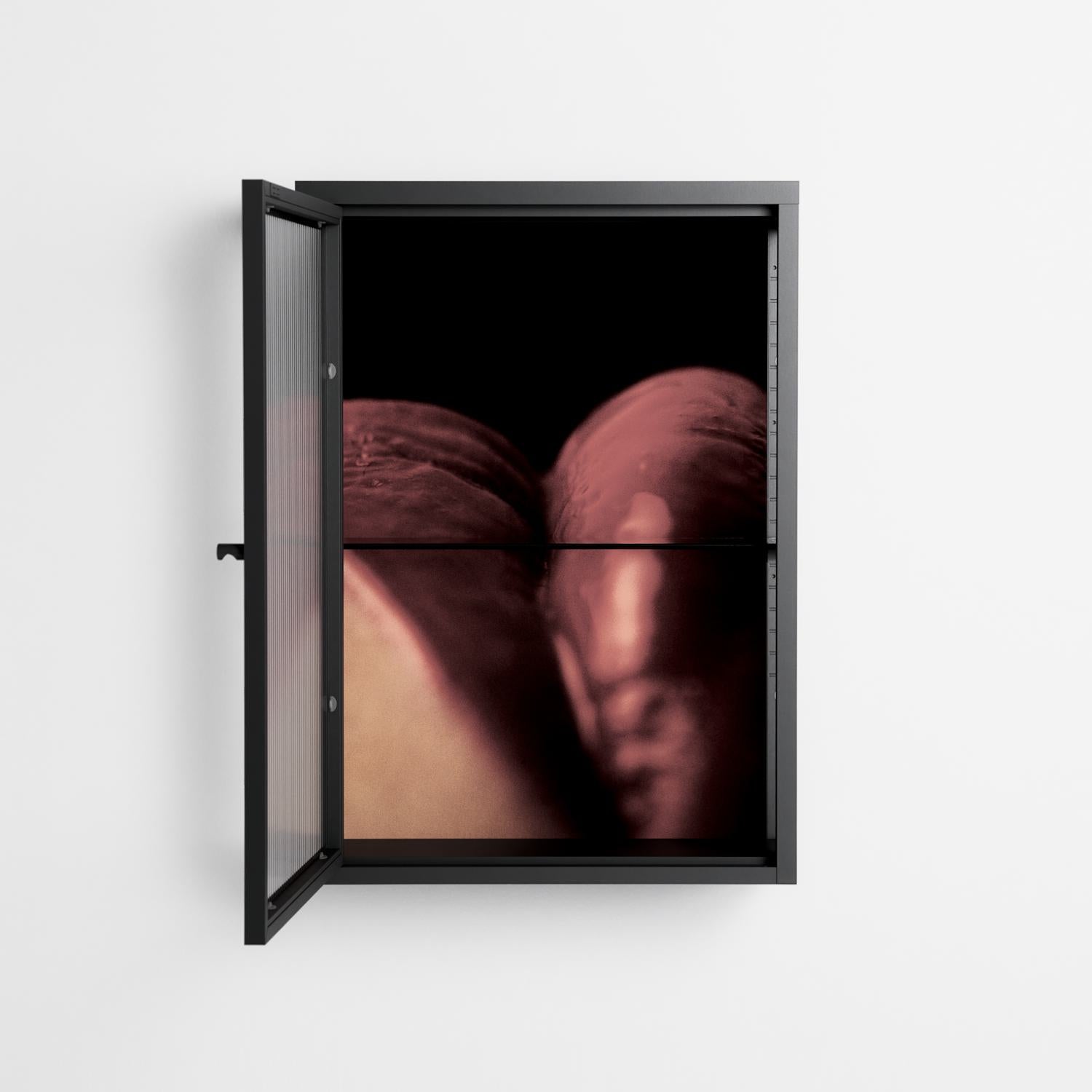 Red 3 - Wall Cabinet - Nadia Ryder - Antracite - Reeded glass