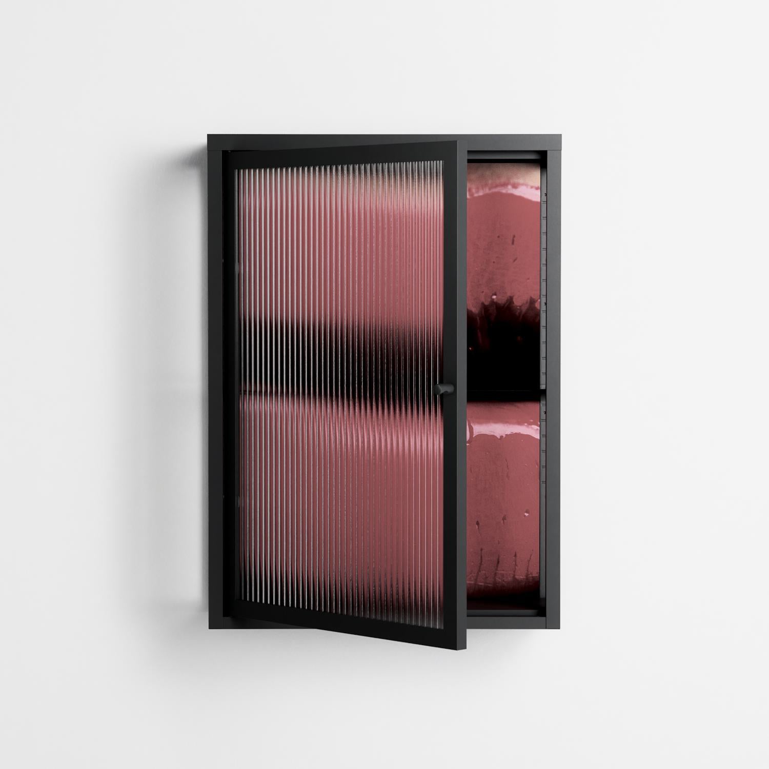 Squish - Wall Cabinet - Nadia Ryder - Antracite - Reeded glass