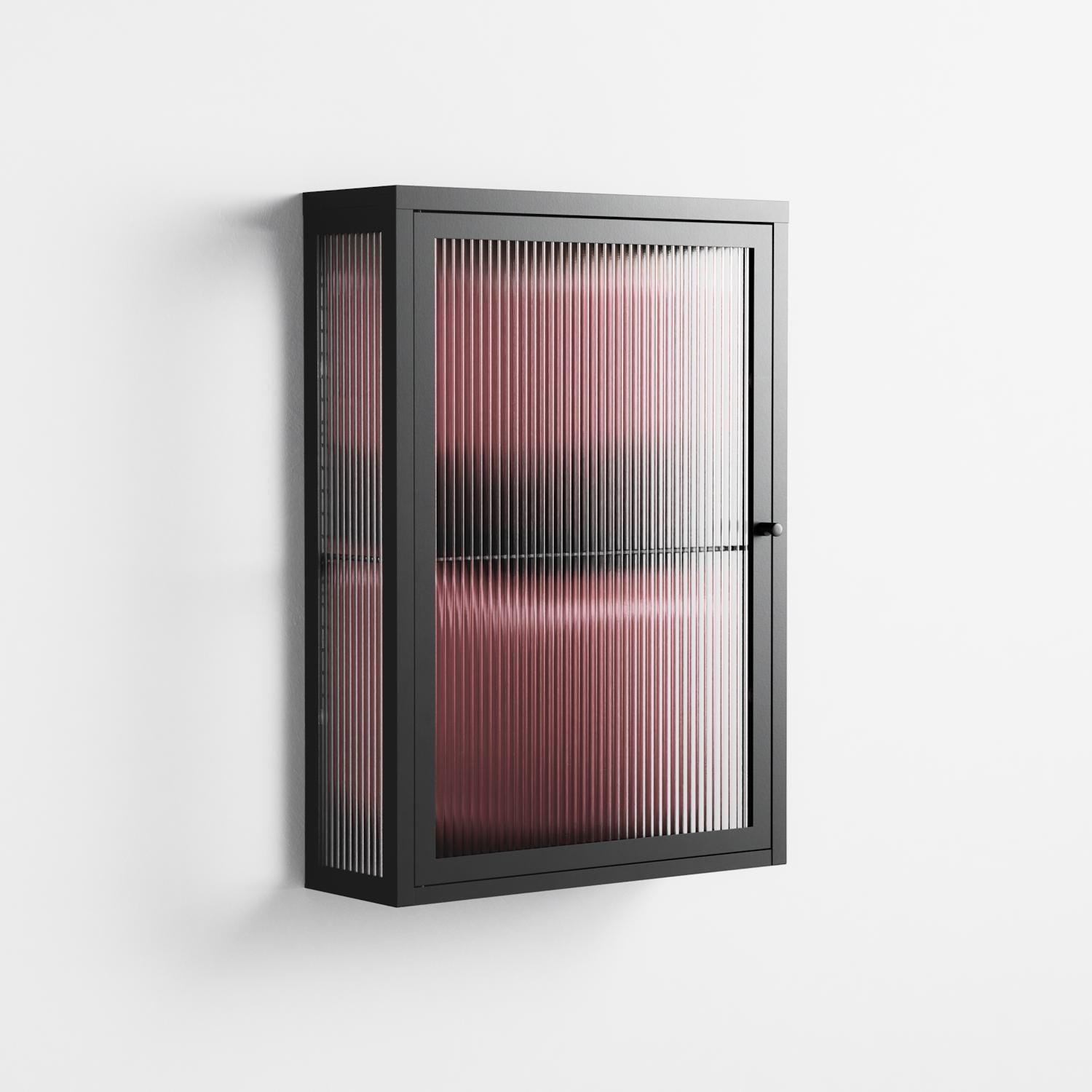 Squish - Wall Cabinet - Nadia Ryder - Antracite - Reeded glass