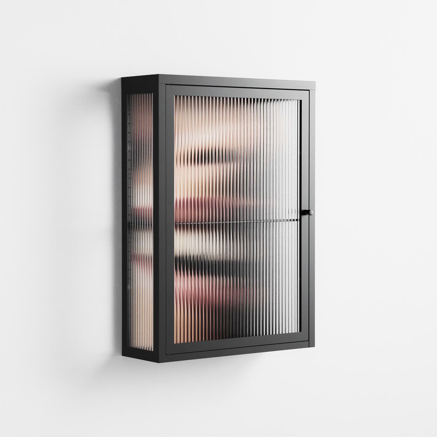 Teeth - Wall Cabinet - Nadia Ryder - Antracite - Reeded glass