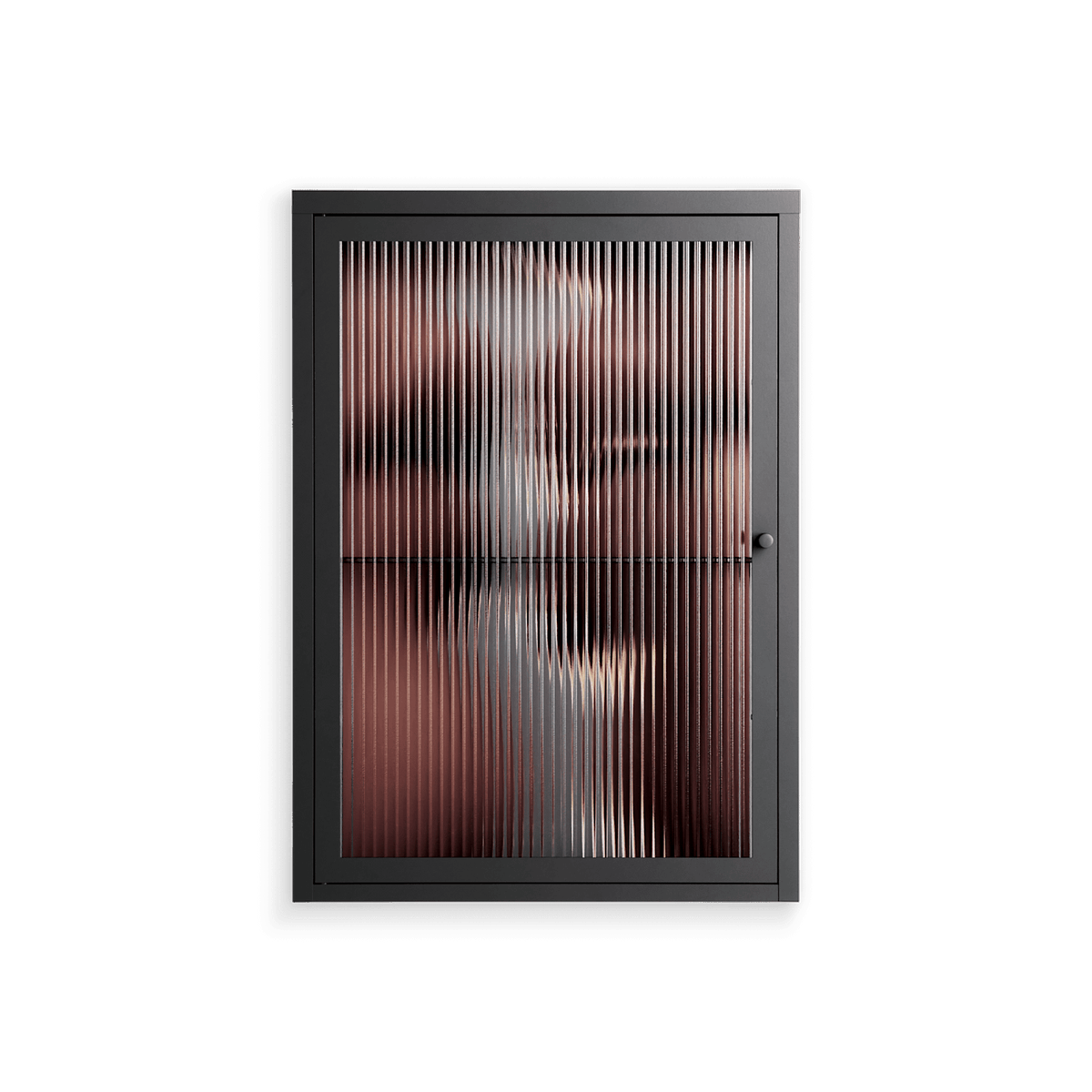 The Art Of Kissing 2 - Wall Cabinet - Nadia Ryder - Antracite - Reeded glass