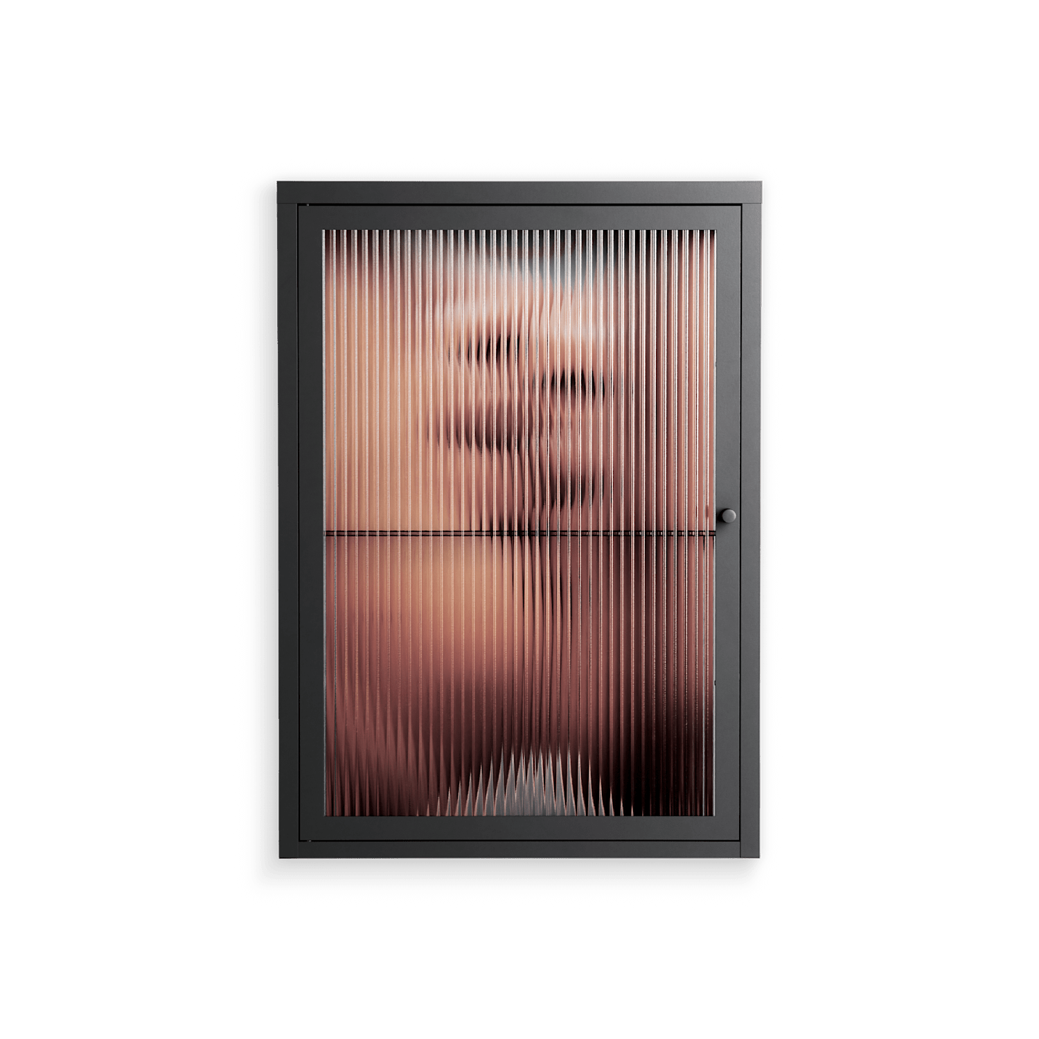 The Art Of Kissing - Wall Cabinet - Nadia Ryder - Antracite - Reeded glass