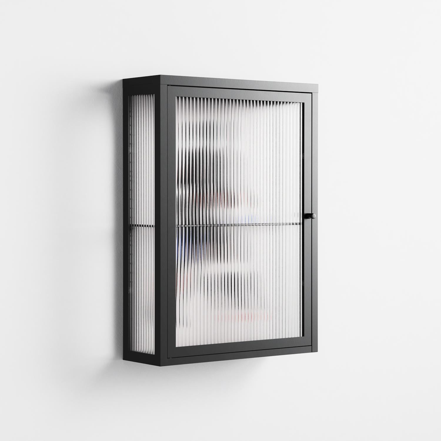 Décomposé - Wall Cabinet - David Vanadia - Antracite - Reeded glass