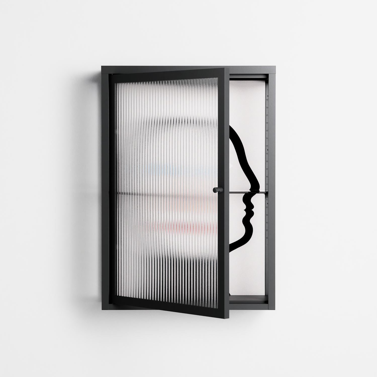 En_Suspend - Wall Cabinet - David Vanadia - Antracite - Reeded glass