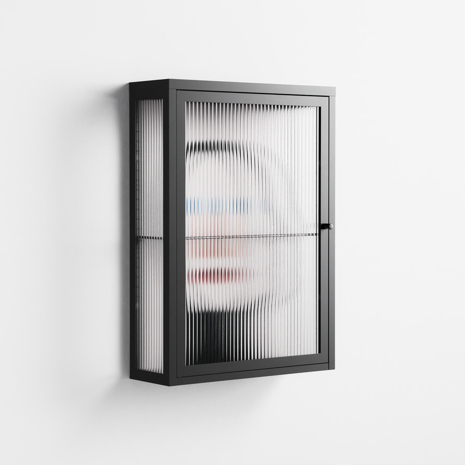 En_Suspend - Wall Cabinet - David Vanadia - Antracite - Reeded glass