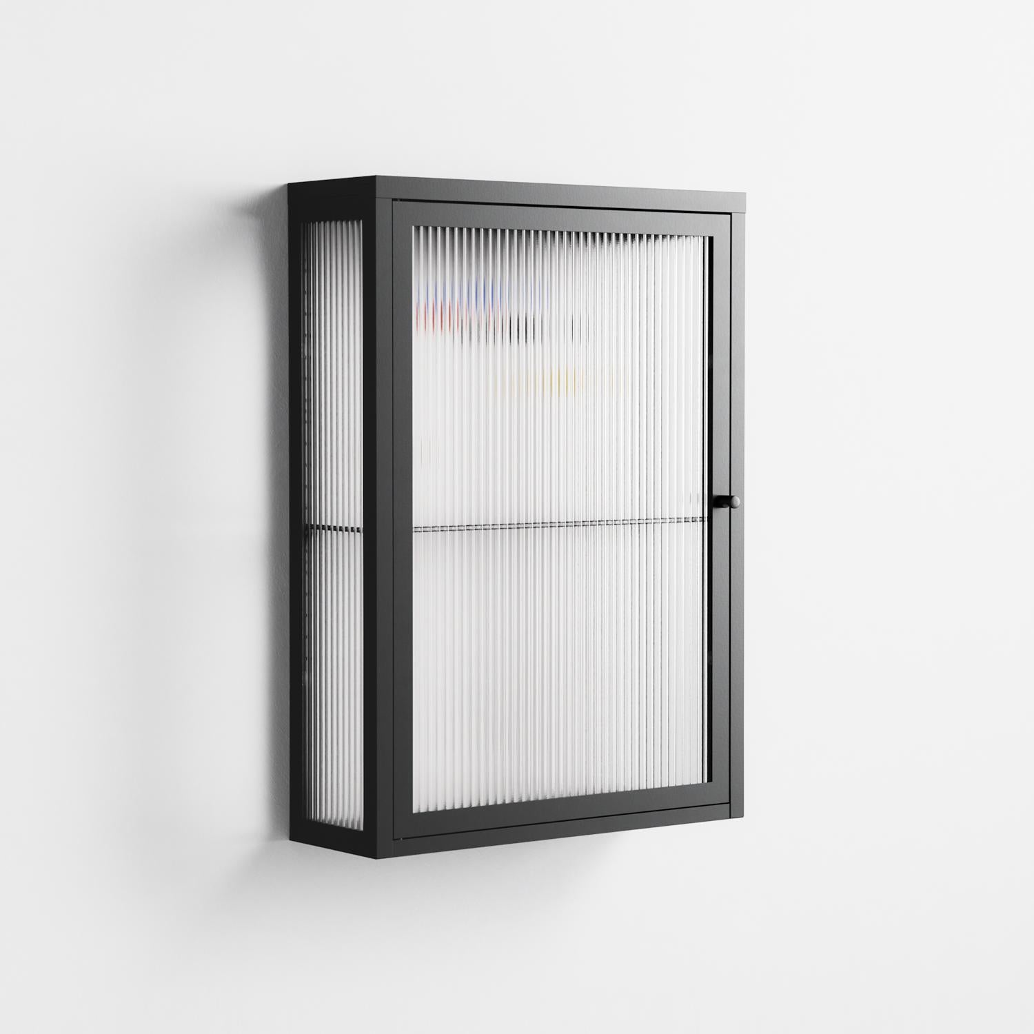 Épanoui - Wall Cabinet - David Vanadia - Antracite - Reeded glass