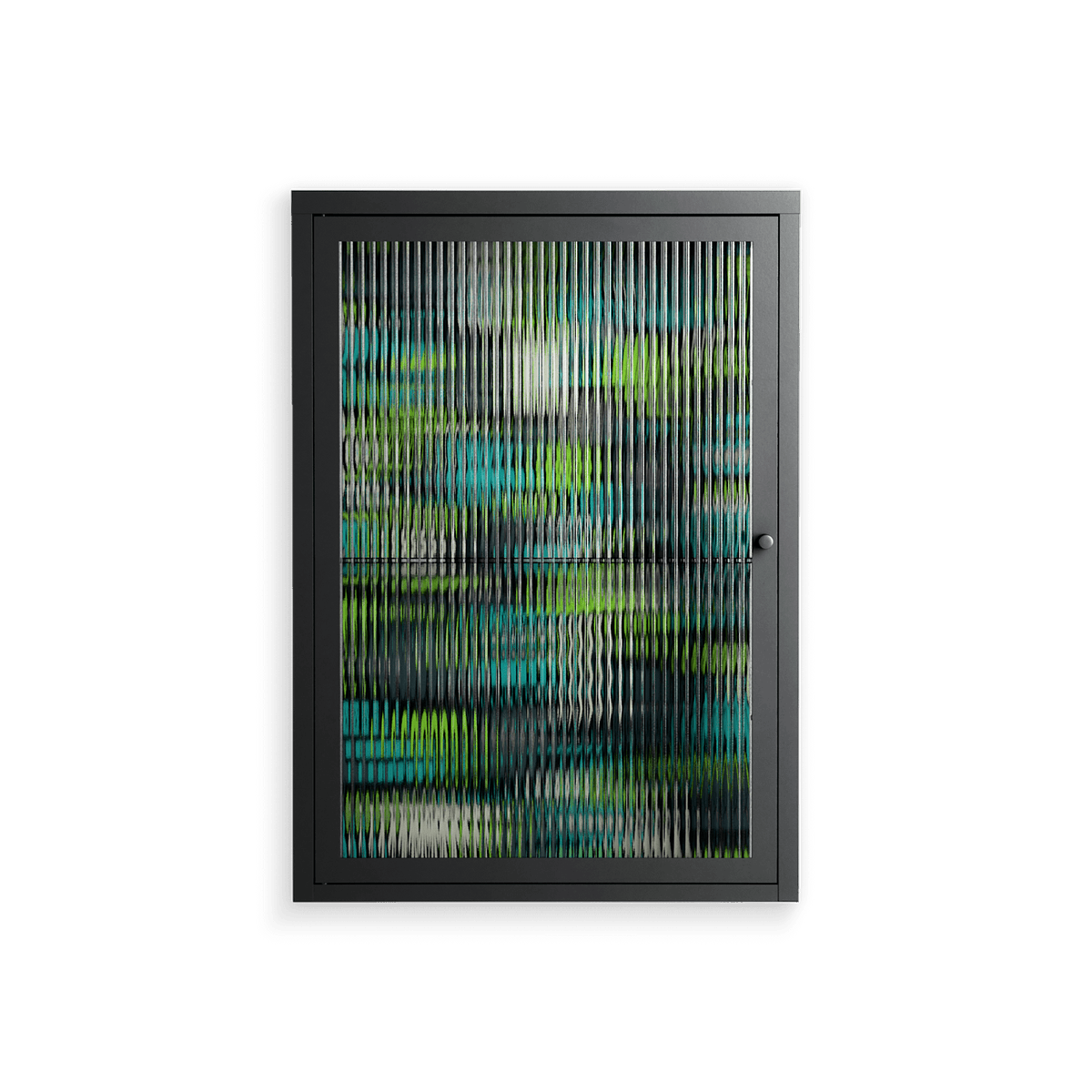 Shapes and Faces - Wall Cabinet - Craig Watkins - Antracite - Reeded glass