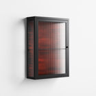 Wottosque Red - Wall Cabinet - Craig Watkins - Antracite - Reeded glass