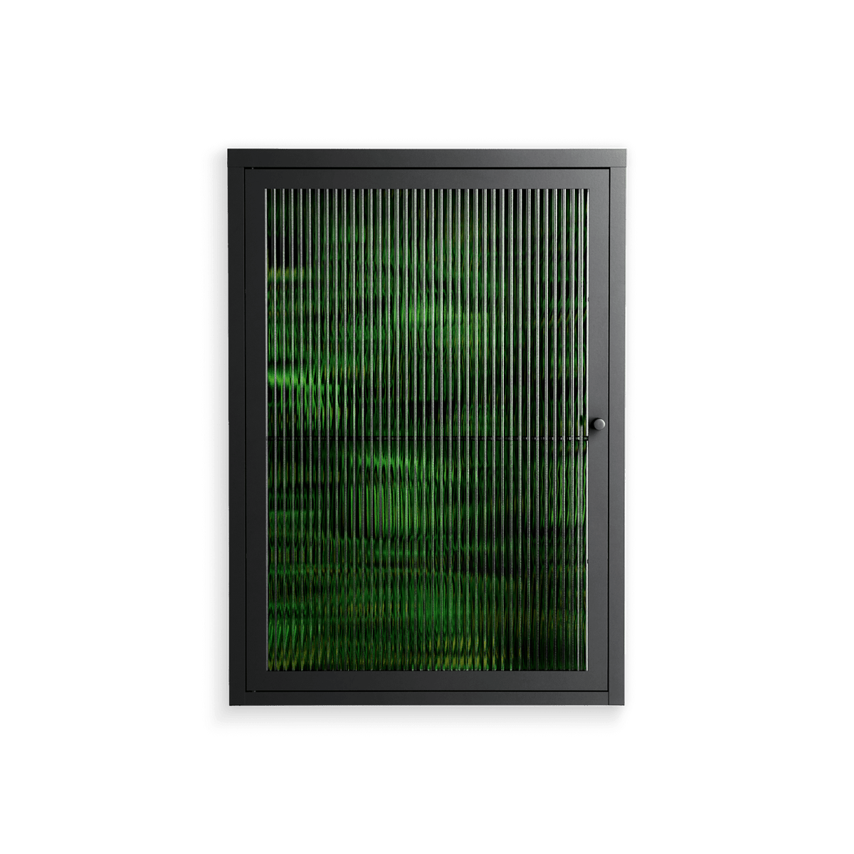 Wottosque Green - Wall Cabinet - Craig Watkins - Antracite - Reeded glass